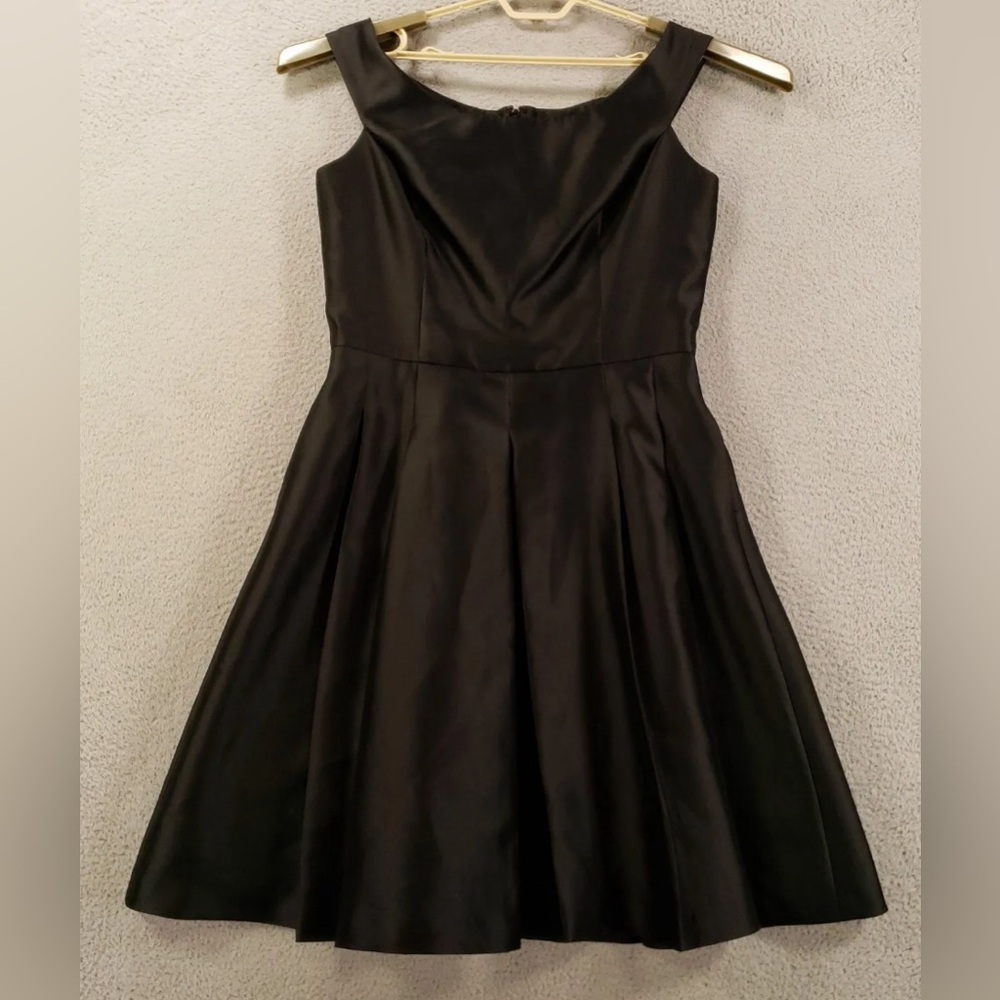 Ralph Lauren LRL Dress 12 Black Evening Cocktail Pockets Lined Off Shoulder